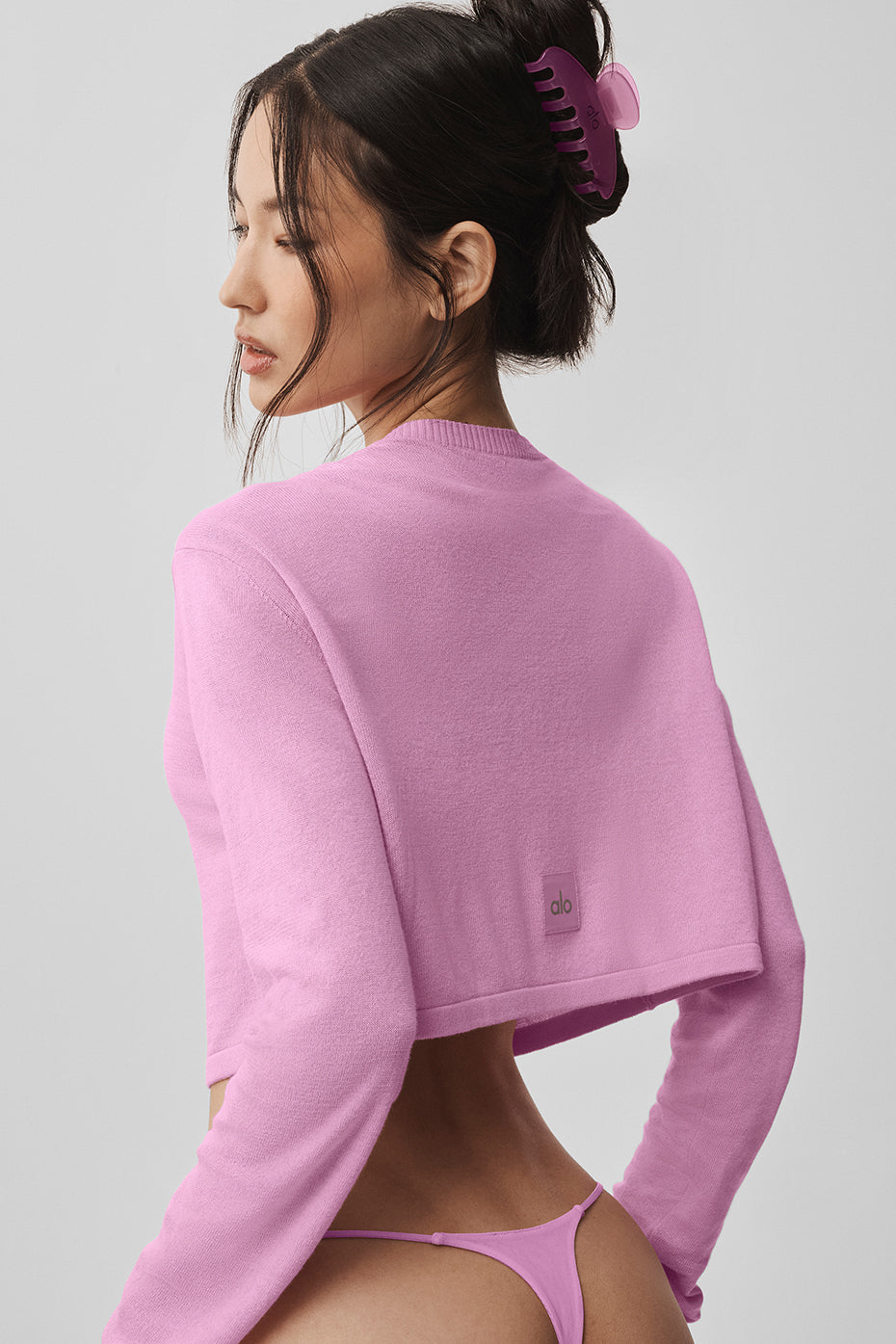 alo Supernatural Sweater Cardigan - Candy Heart Pink