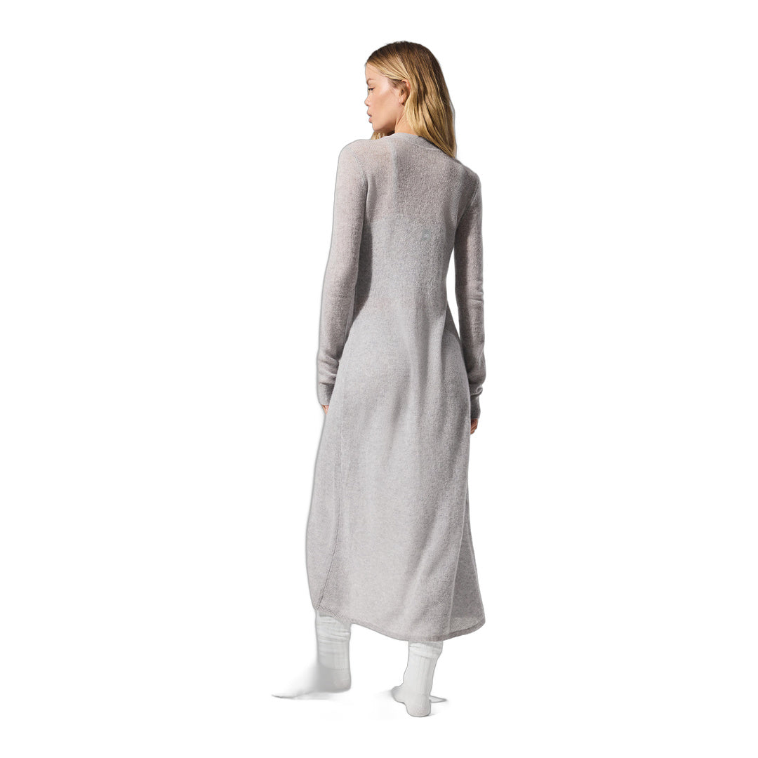 alo Sheer Cashmere Long Cardigan - Athletic Heather Grey
