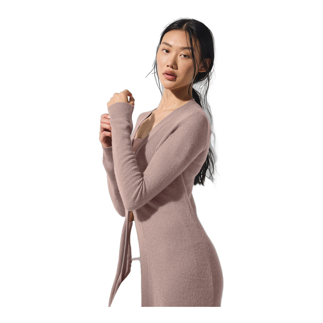 alo Sheer Cashmere Long Cardigan - Taupe