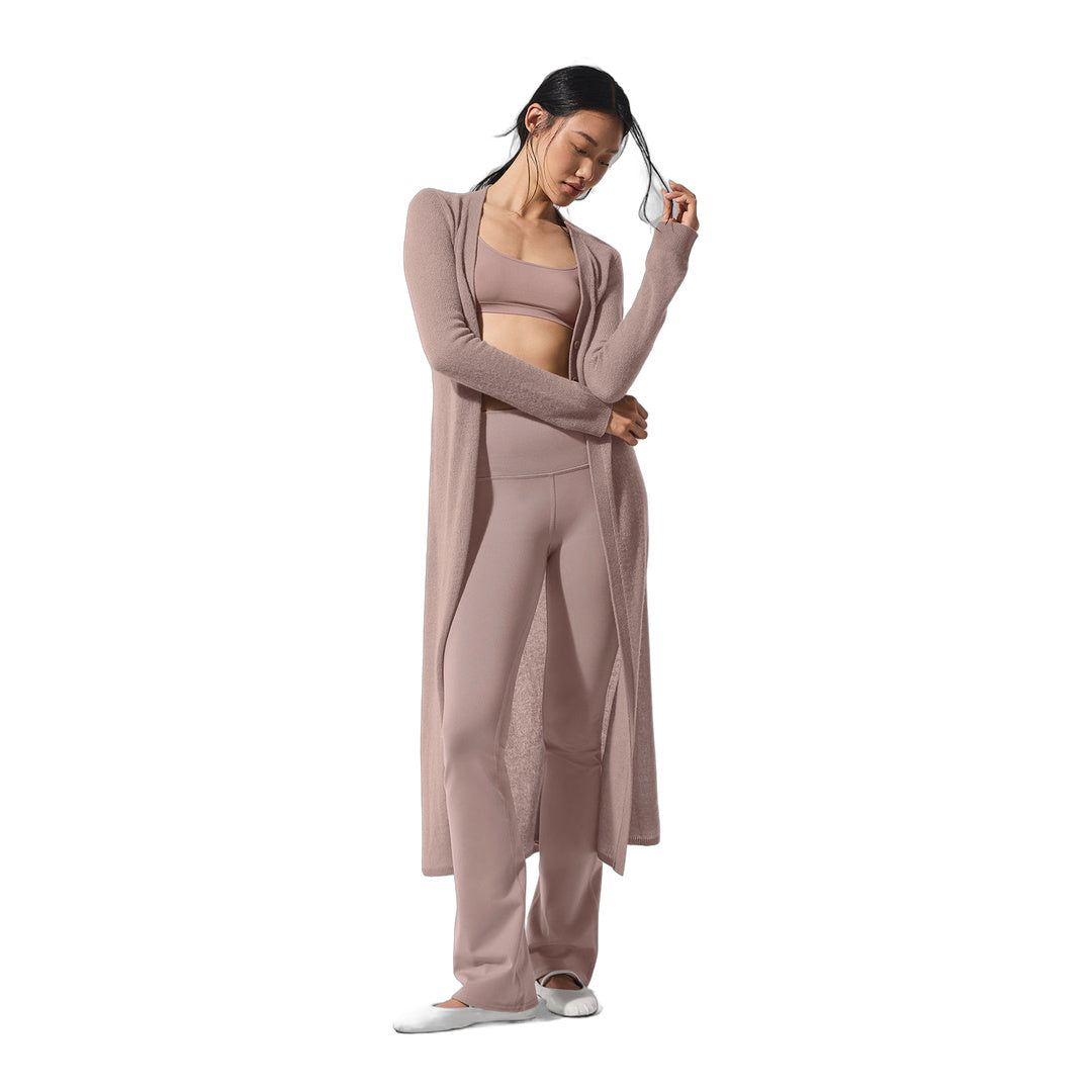 alo Sheer Cashmere Long Cardigan - Taupe