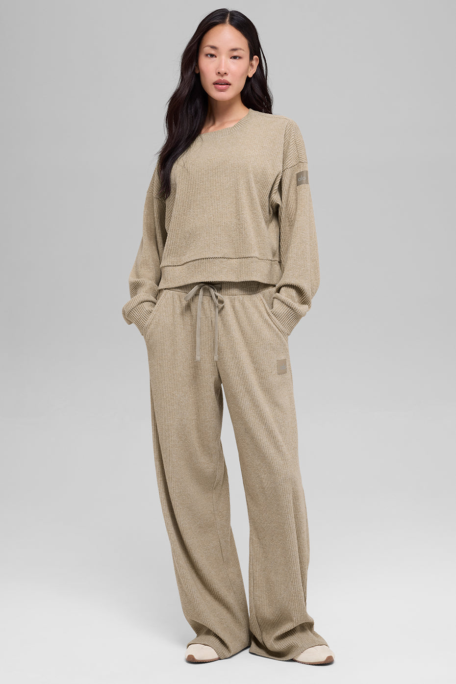 alo Muse Crew Neck Pullover - Gravel Heather