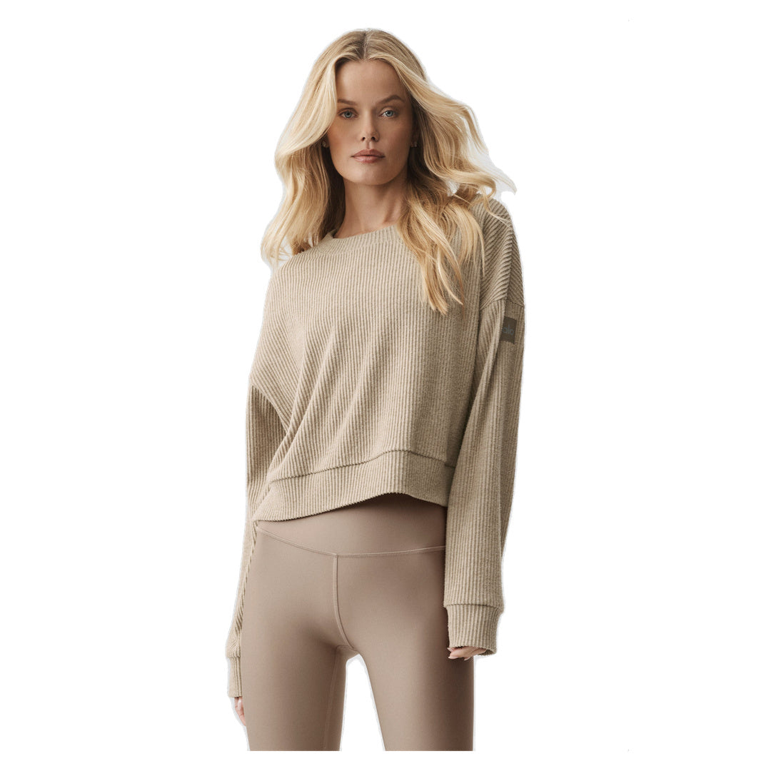 ALO Muse Crew Neck Pullover - Gravel Heather