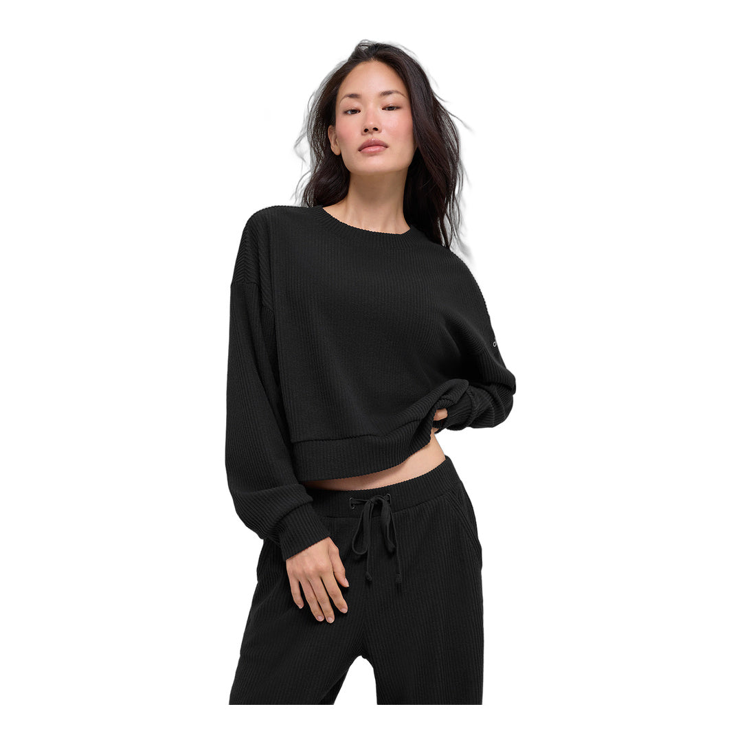 alo Muse Crew Neck Pullover - Black
