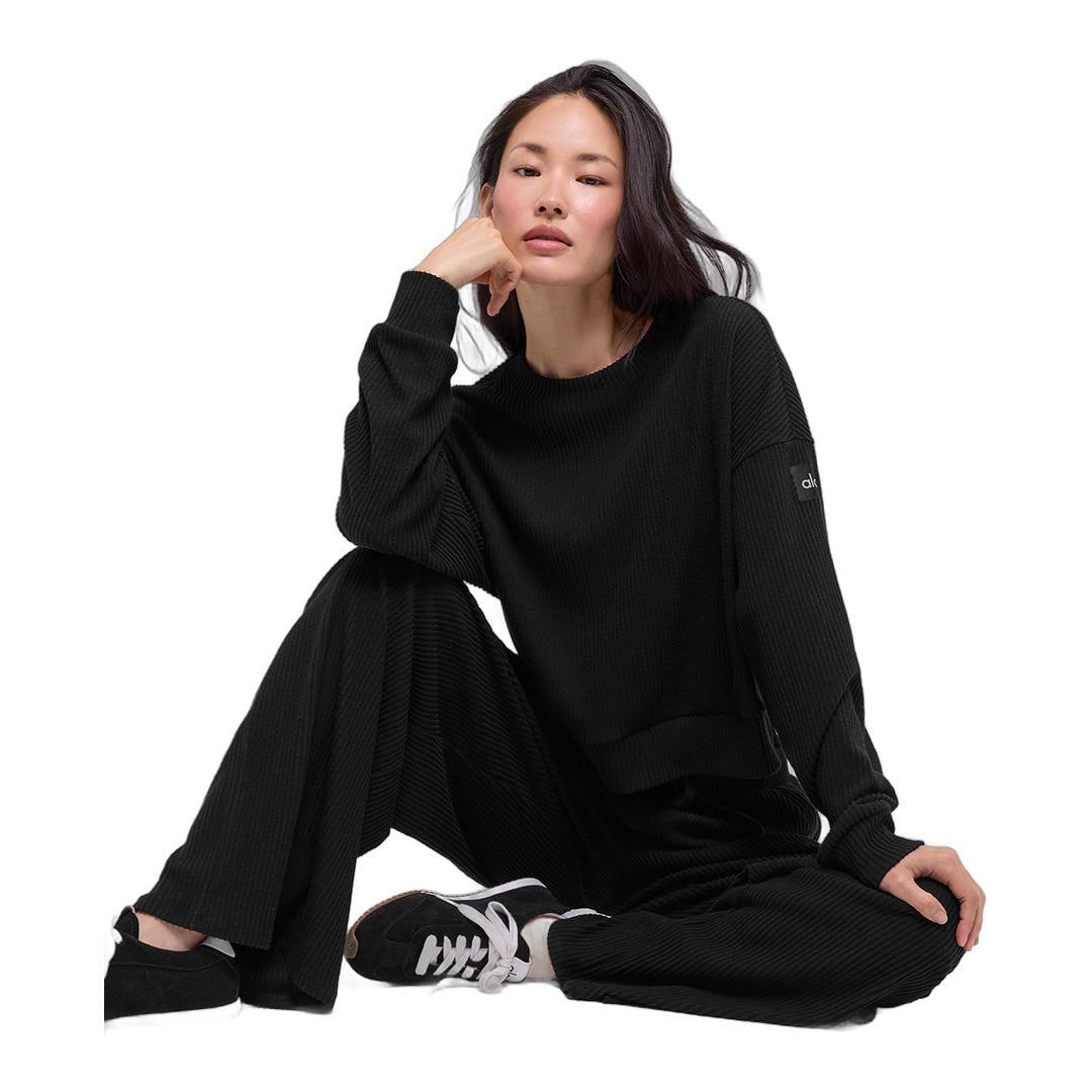 alo Muse Crew Neck Pullover - Black