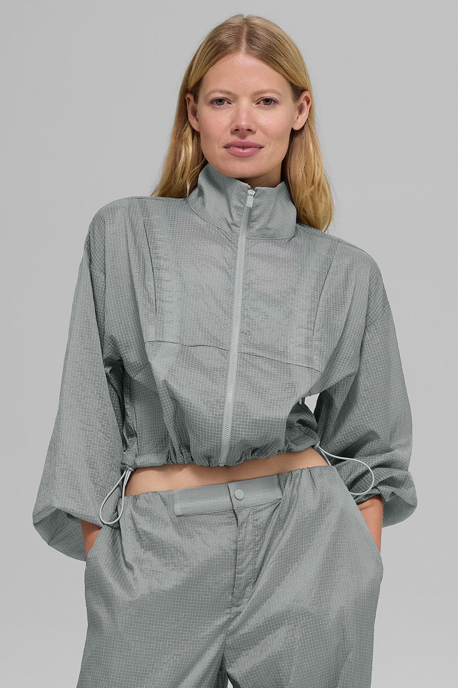 alo Game Time Full Zip Jacket - Lunar Grey