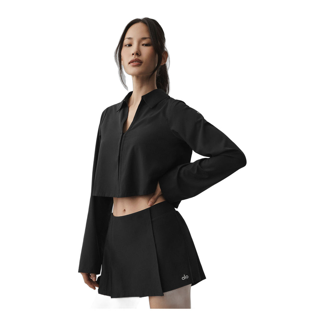 alo Cropped Unmatched Long Sleeve - Black