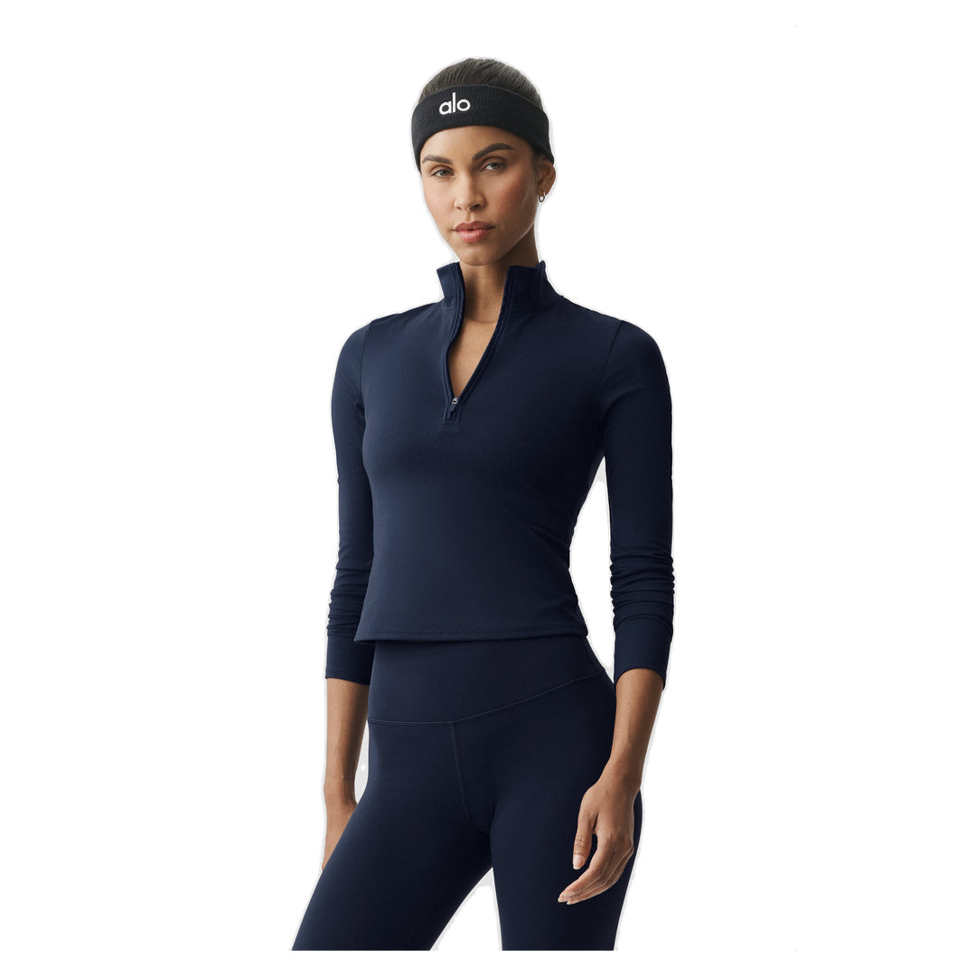 ALO ALO Softsculpt Precision 1/4 Zip Long Sleeve - Navy