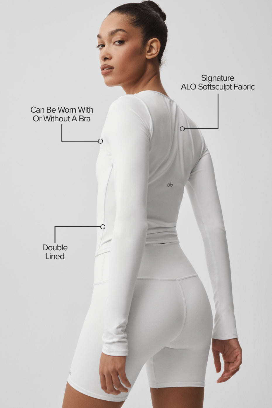 alo ALO Softsculpt Precision Long Sleeve - White
