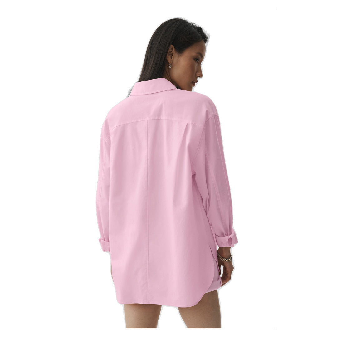 ALO Cotton Real Deal Button Up Long Sleeve - Pink Marshmallow