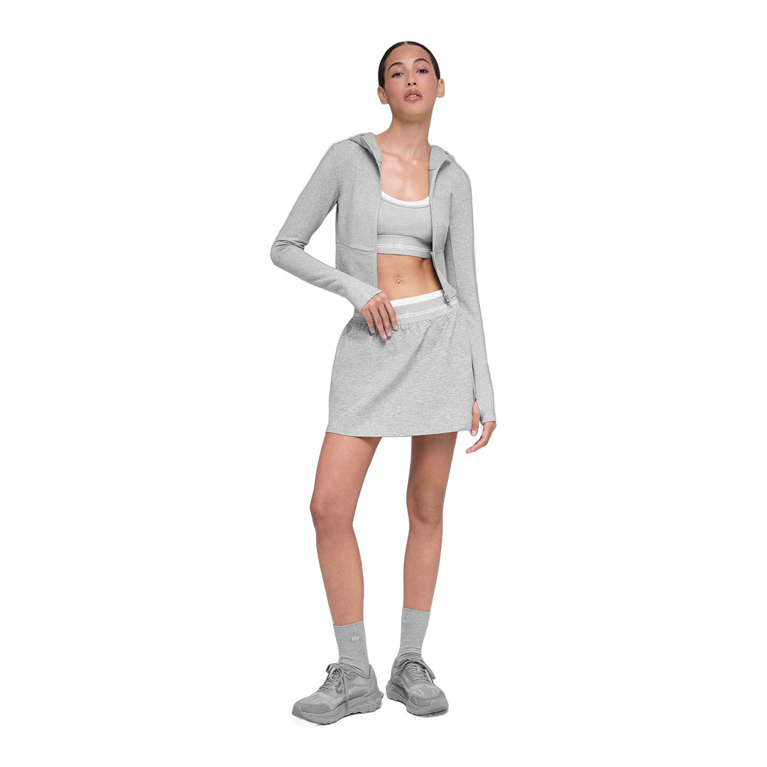 alo Sway Full Zip Hoodie - Athletic Heather Grey