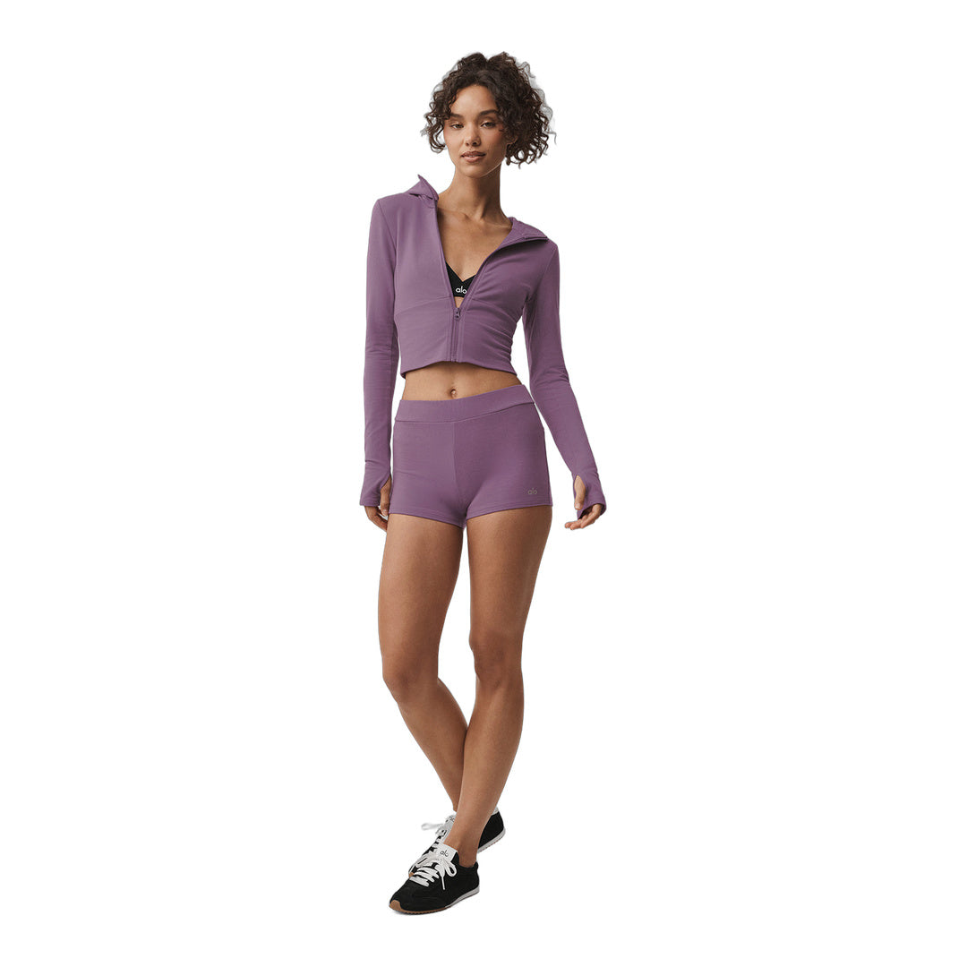 alo Sway Full Zip Hoodie - Plum Kiss