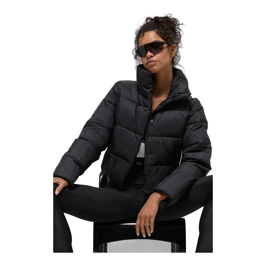 alo Gold Rush Puffer - Black