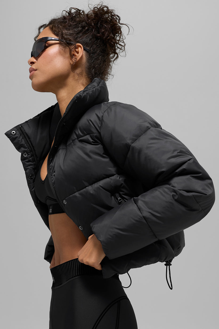 alo Gold Rush Puffer - Black