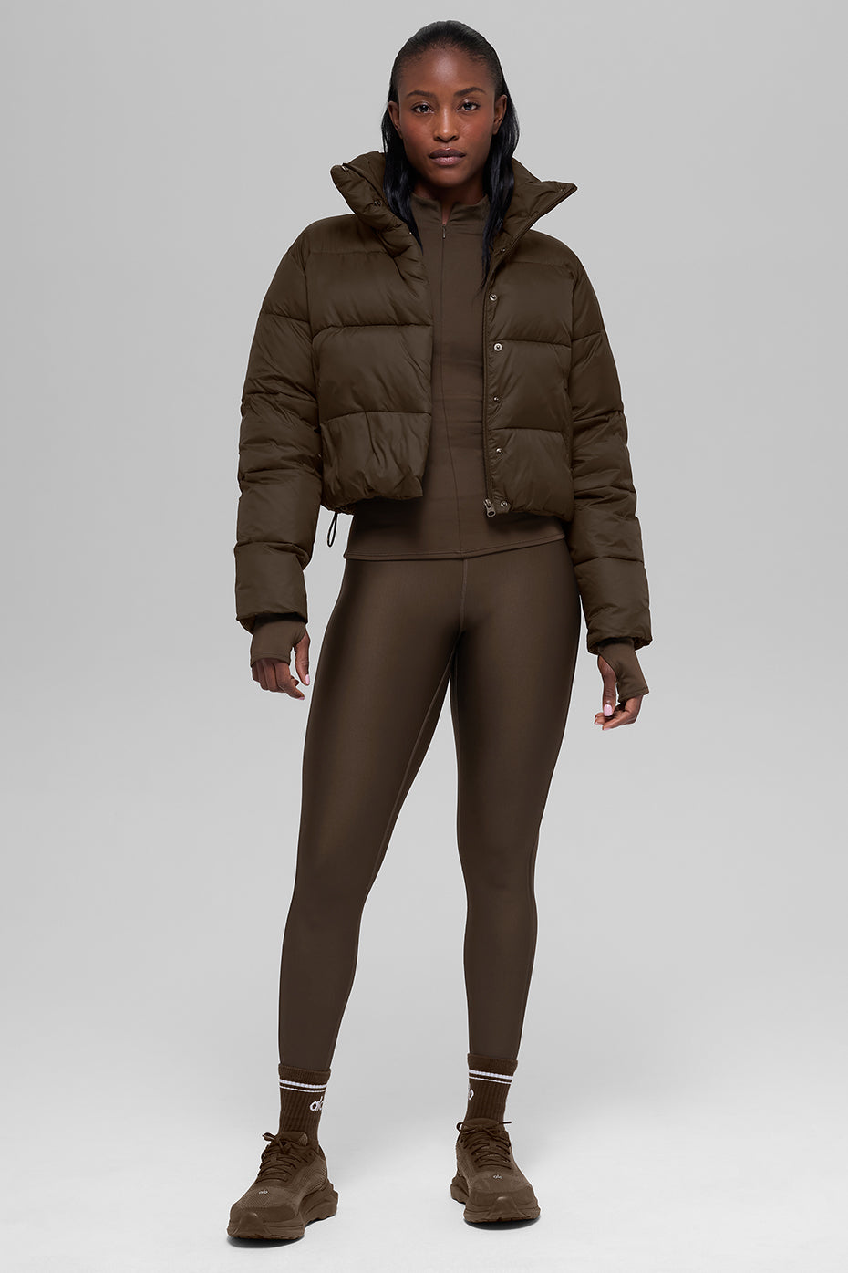 alo Gold Rush Puffer - Espresso