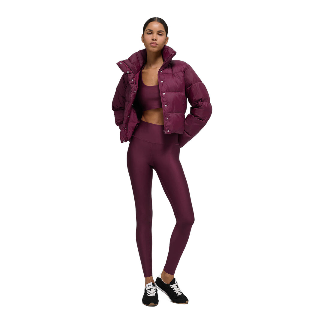 alo Gold Rush Puffer - Burgundy