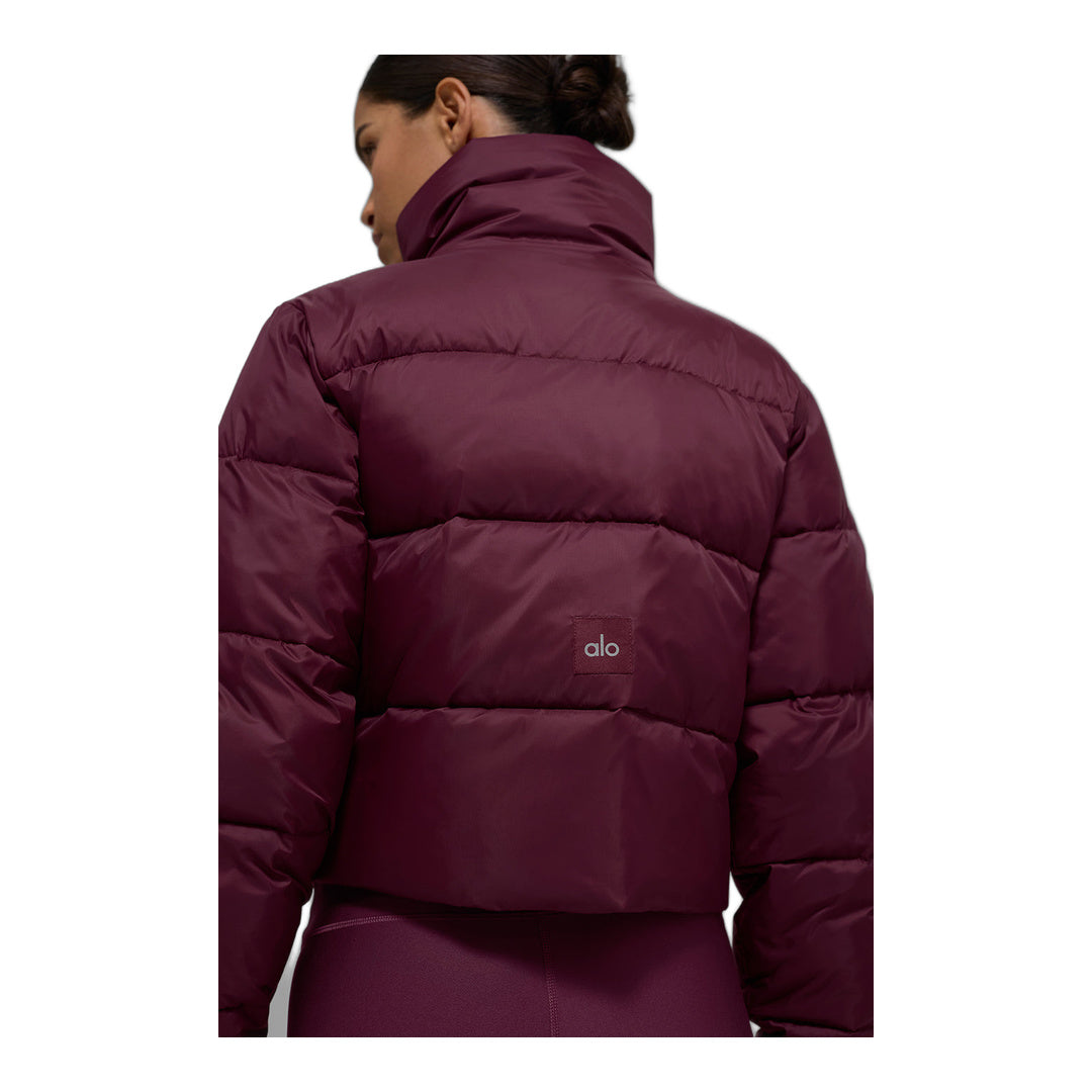 alo Gold Rush Puffer - Burgundy