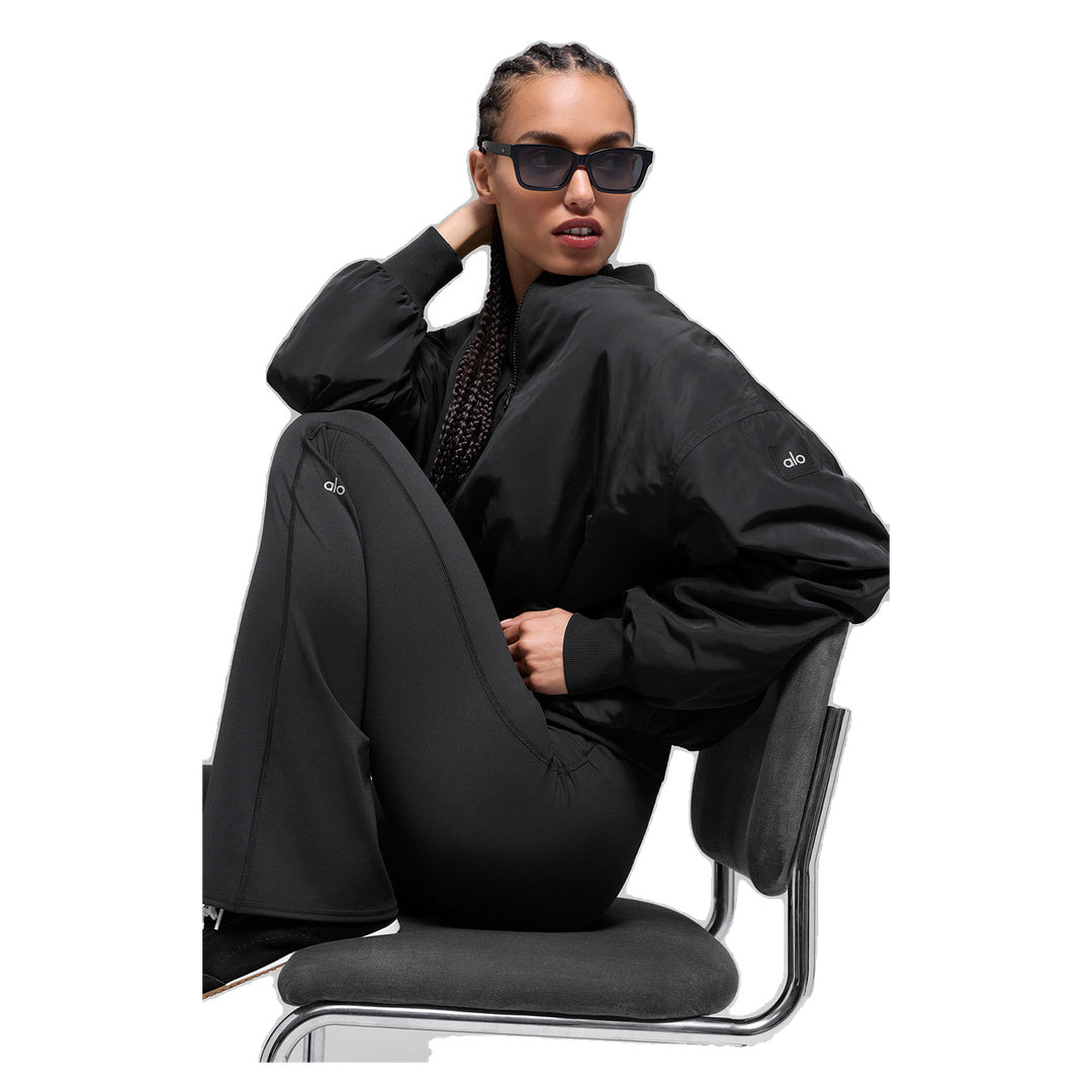 ALO Faux Fur Urbanite Bomber - Black/Ivory