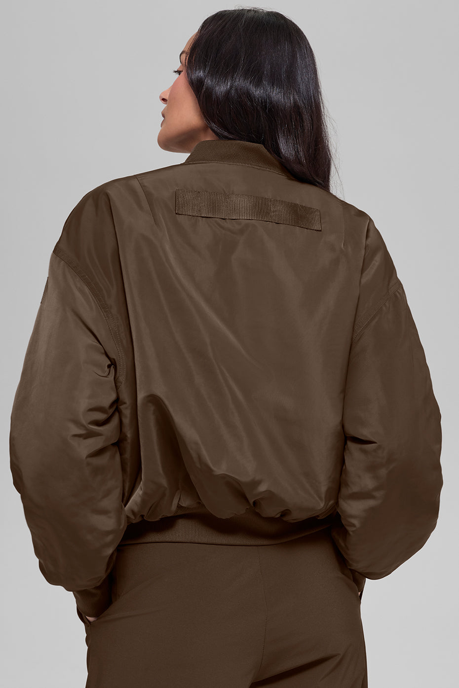 alo Faux Fur Urbanite Bomber - Espresso/Ivory