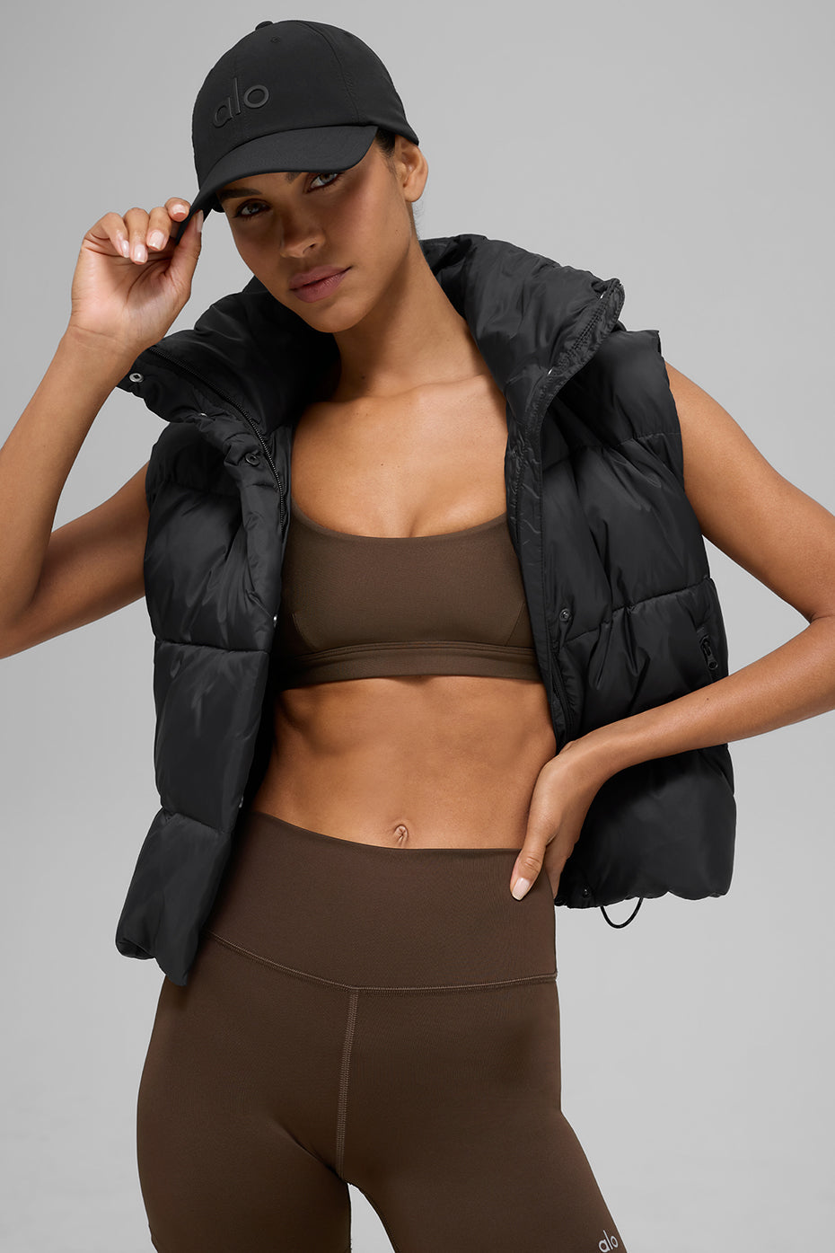 alo Gold Rush Puffer Vest - Black