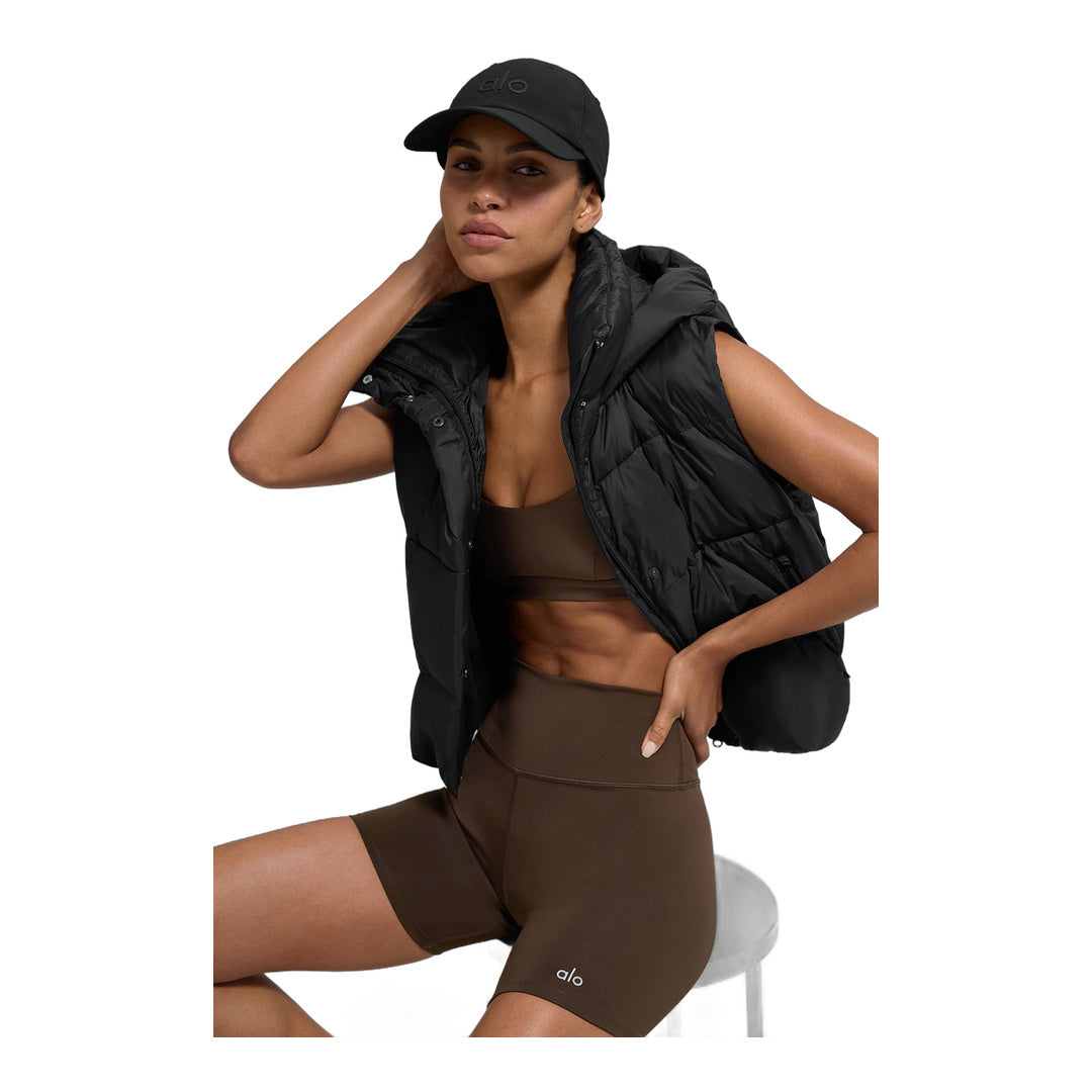 alo Gold Rush Puffer Vest - Black