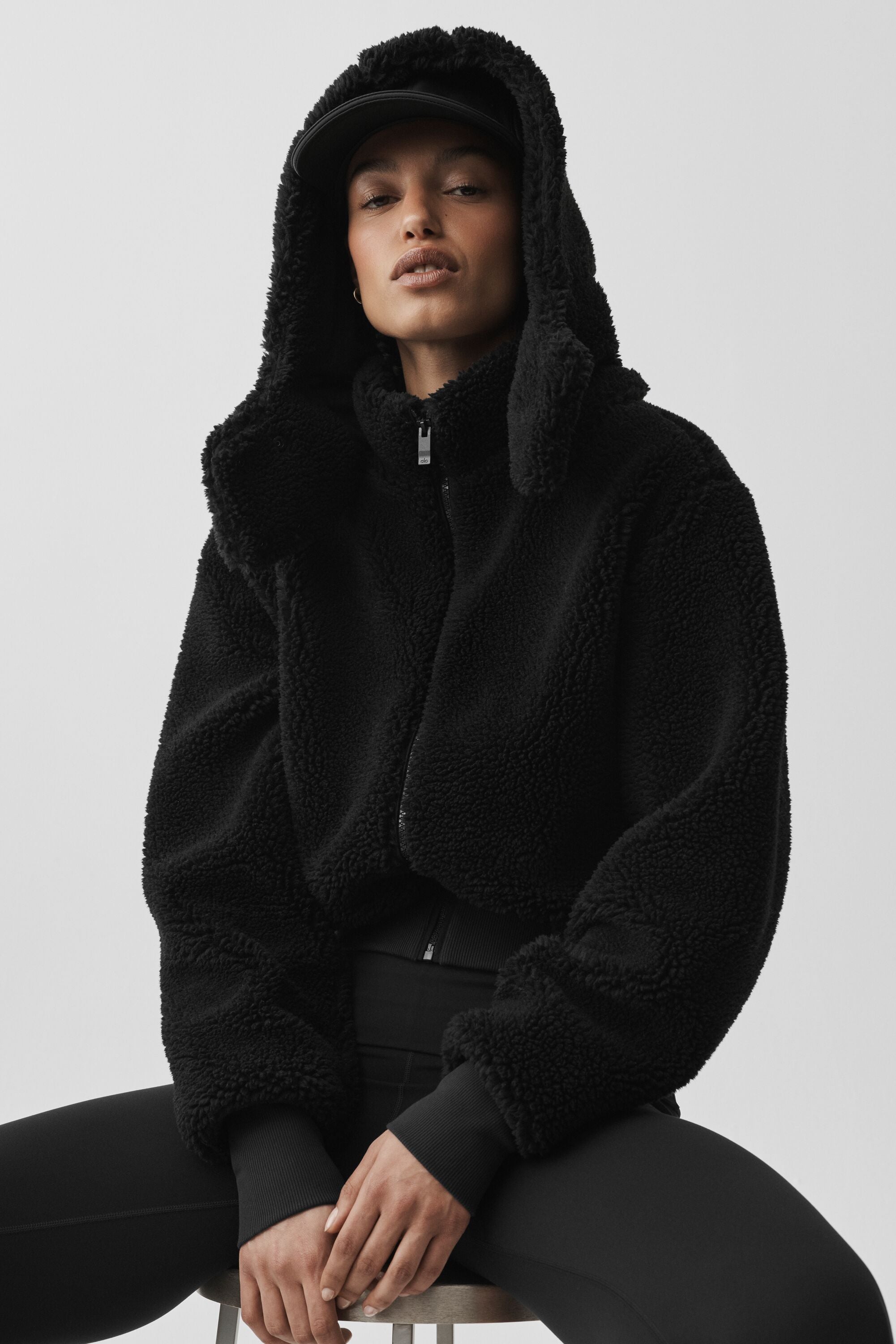 alo Foxy Sherpa Jacket - Black