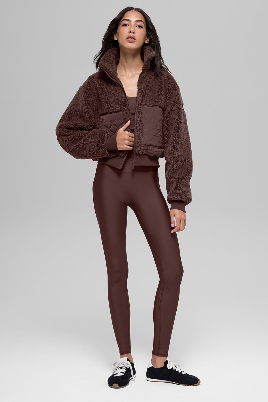 alo Sherpa Edge Bomber - Brownstone
