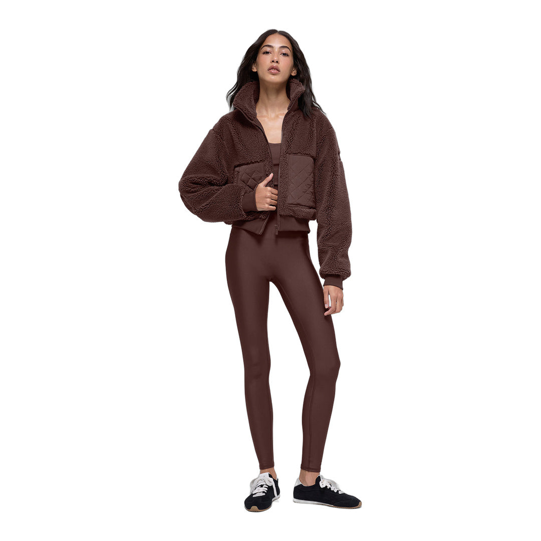 alo Sherpa Edge Bomber - Brownstone