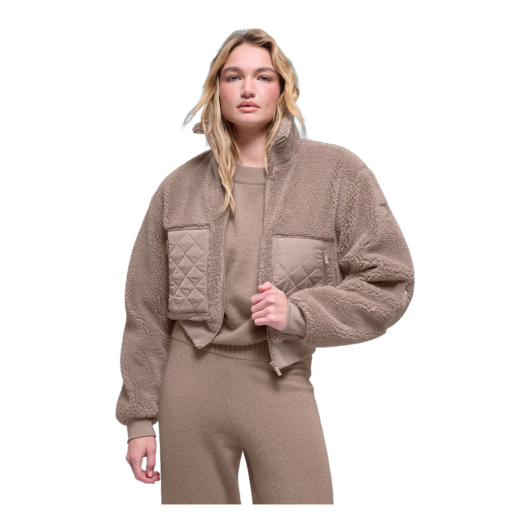 alo Sherpa Edge Bomber - Chai Latte