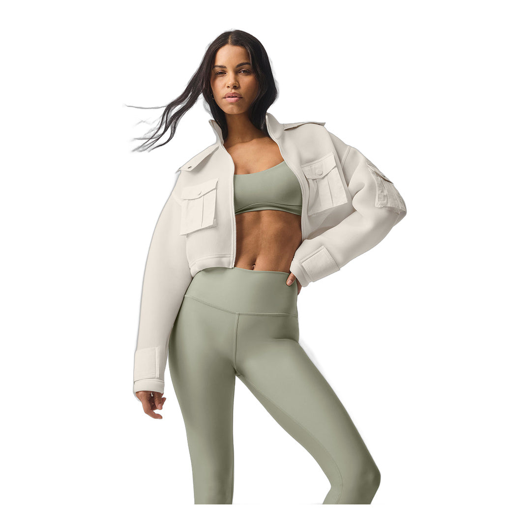 alo Cropped Engage Cargo Parka - Ivory