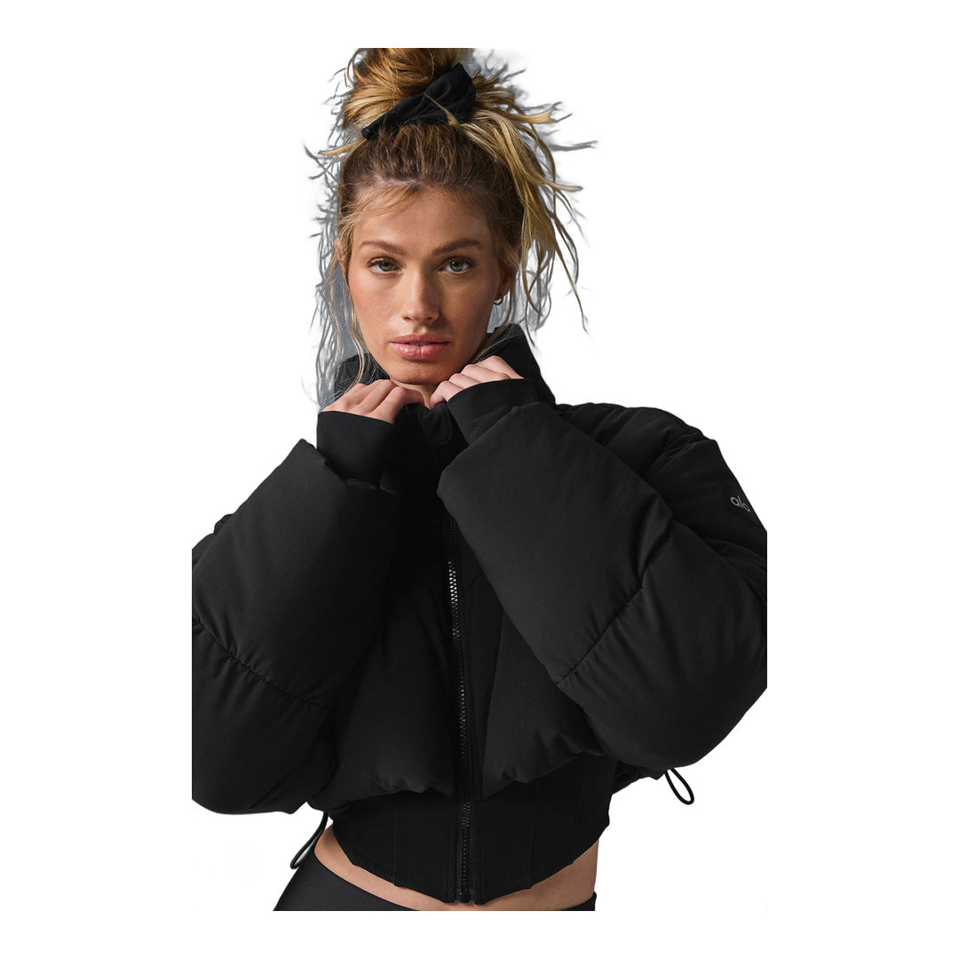 alo Main Act Corset Puffer - Black