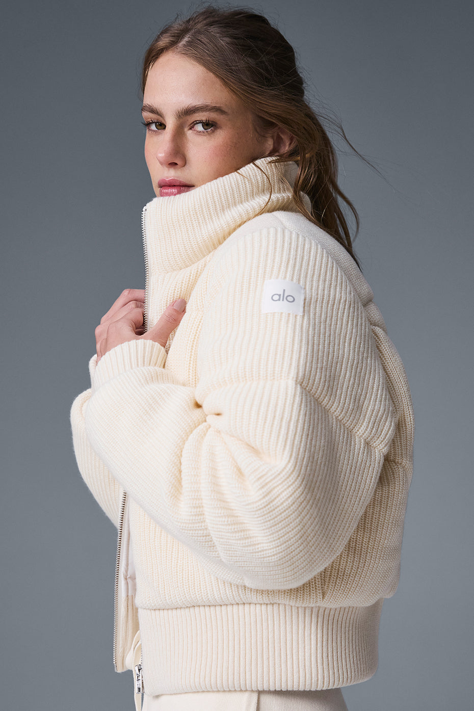 alo Darling Sweater Puffer - Ivory
