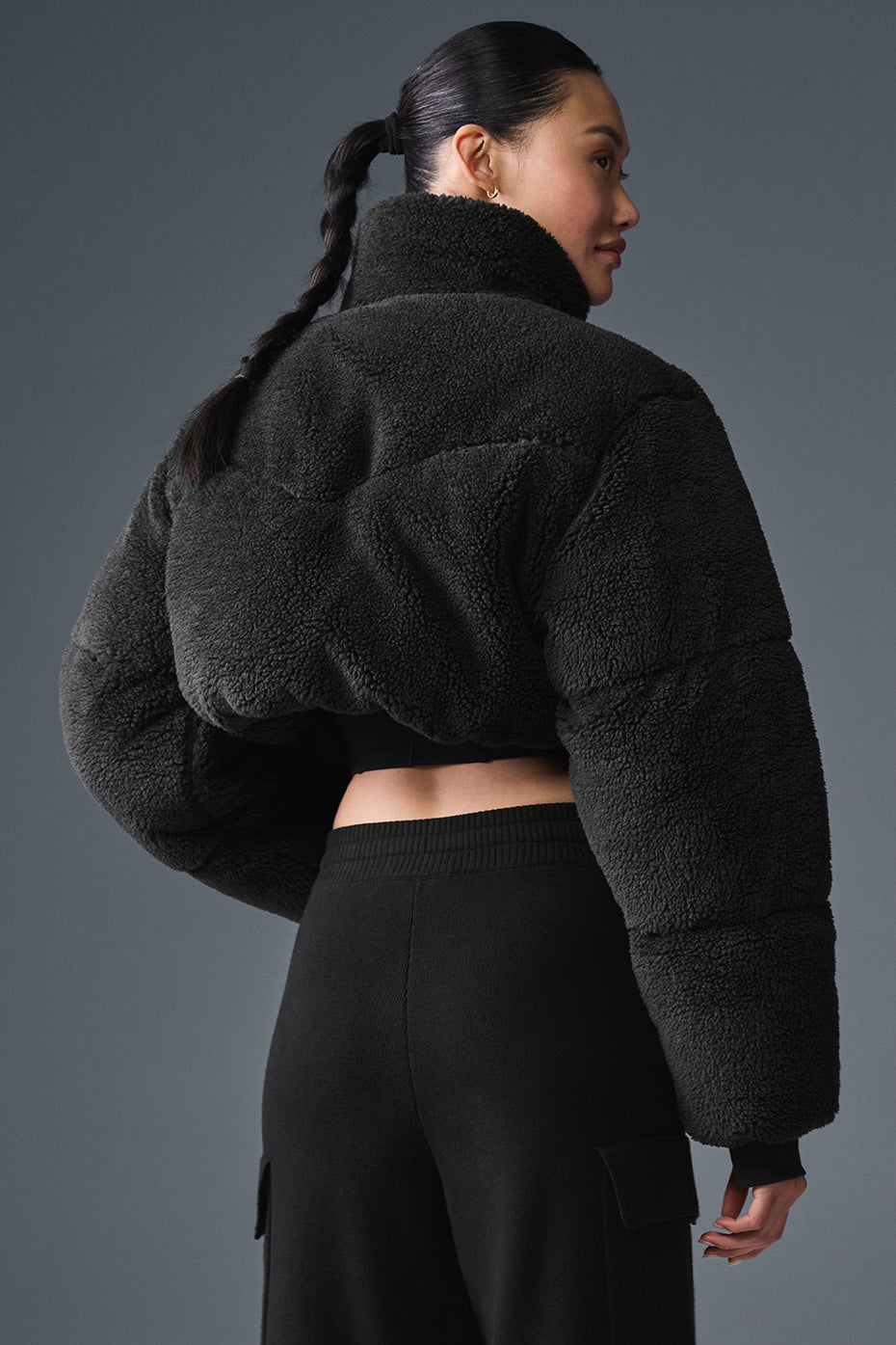 alo Sherpa Main Act Corset Puffer - Black