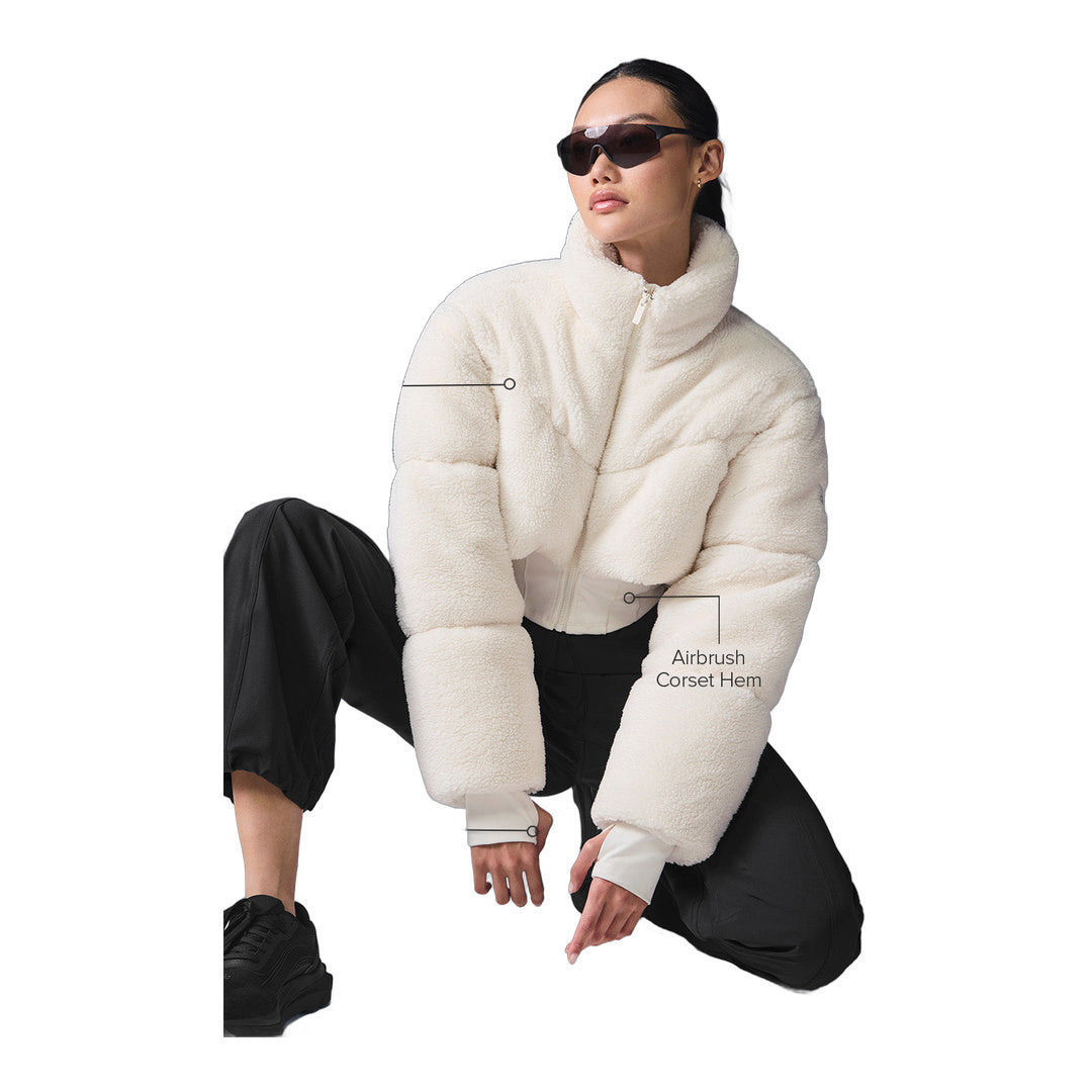 alo Sherpa Main Act Corset Puffer - Ivory