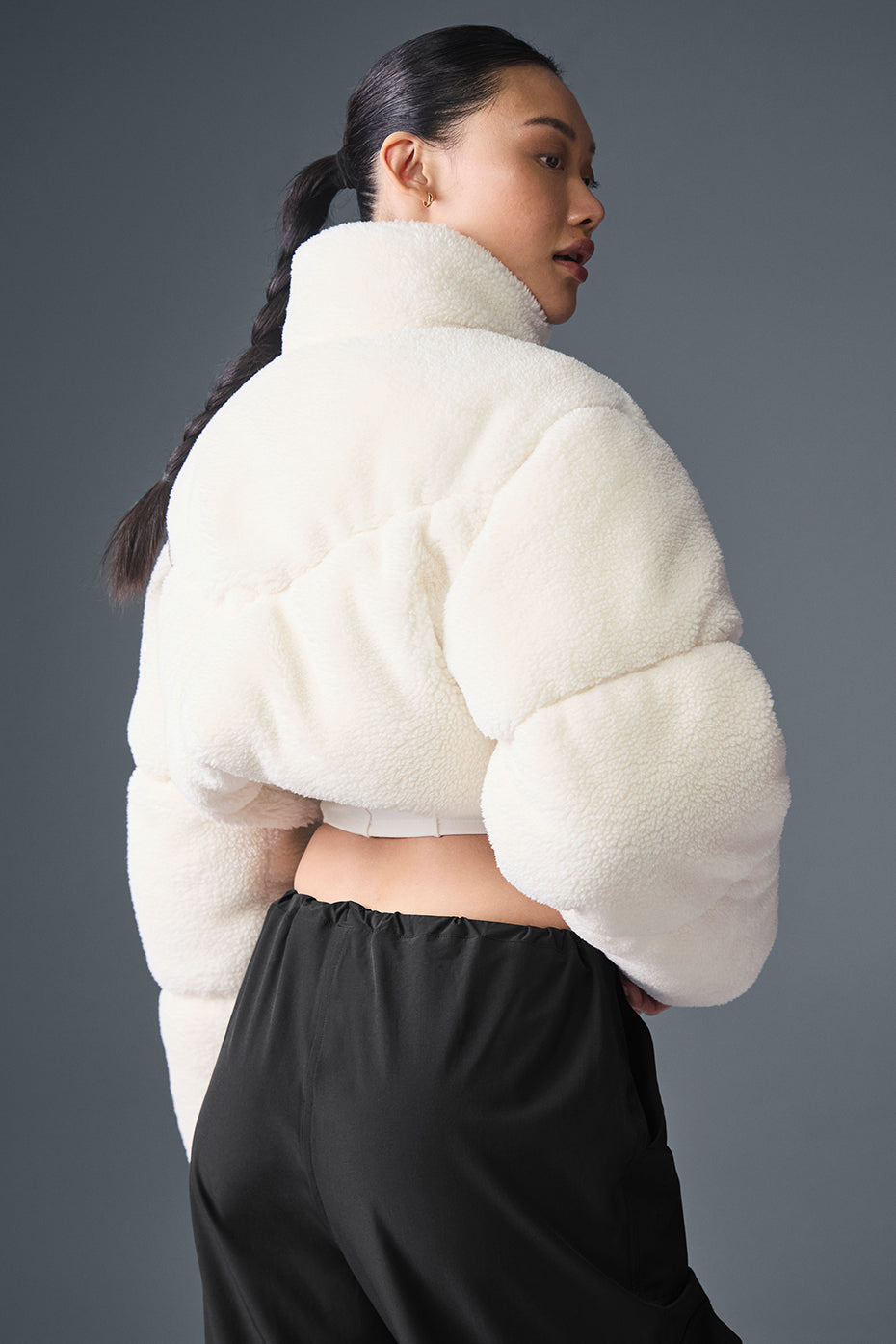 alo Sherpa Main Act Corset Puffer - Ivory