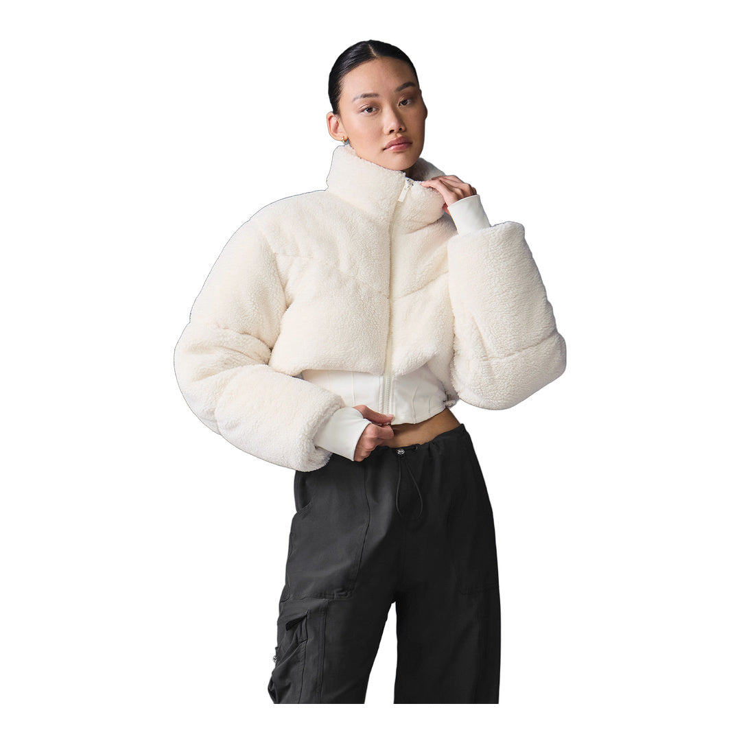 alo Sherpa Main Act Corset Puffer - Ivory