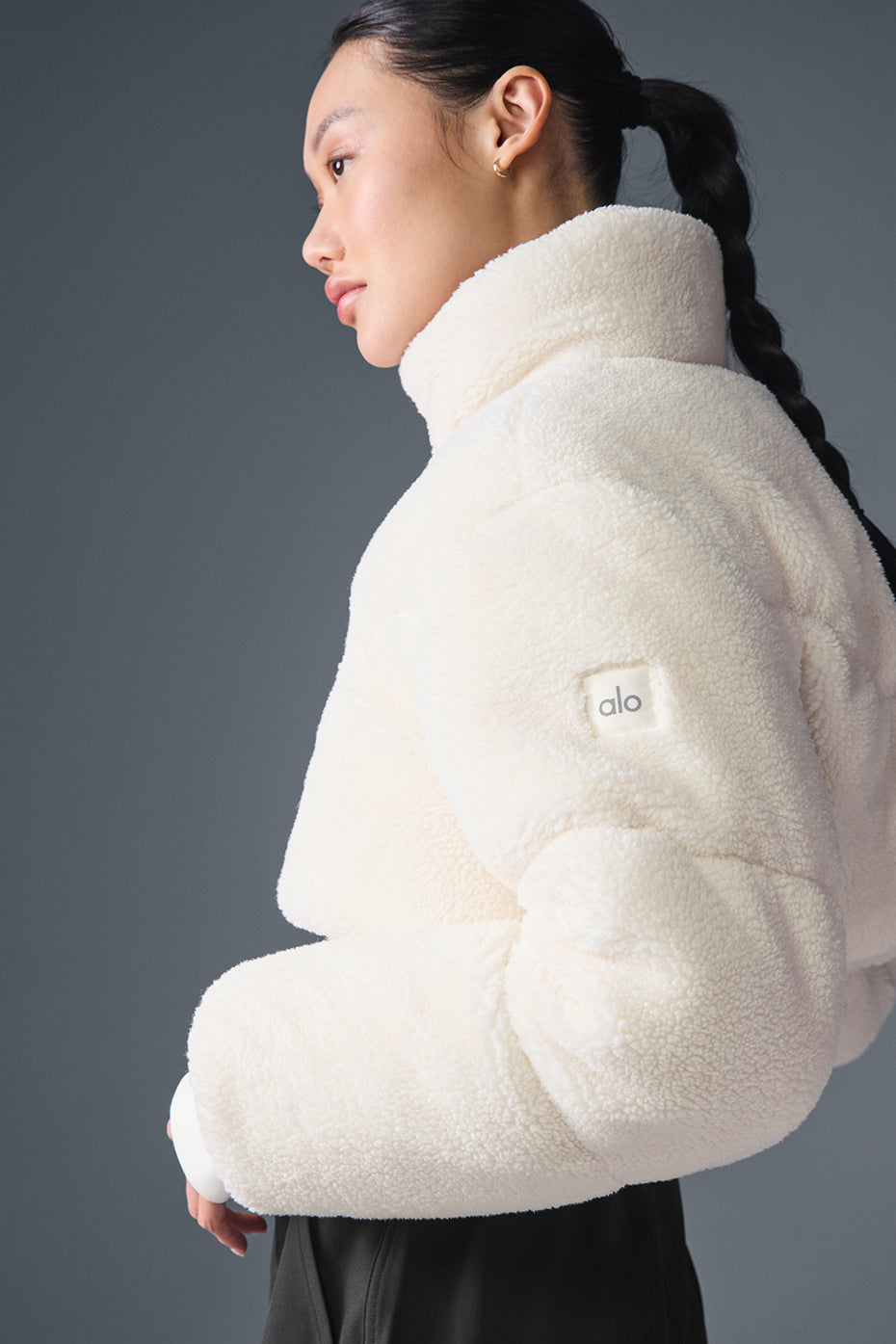 alo Sherpa Main Act Corset Puffer - Ivory