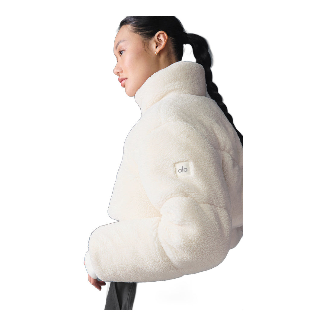 alo Sherpa Main Act Corset Puffer - Ivory