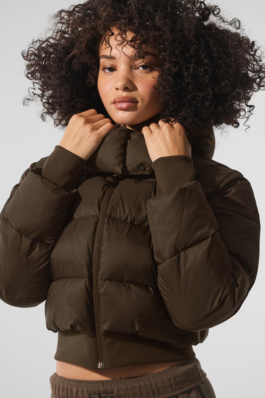 alo Foxy Puffer Jacket - Espresso