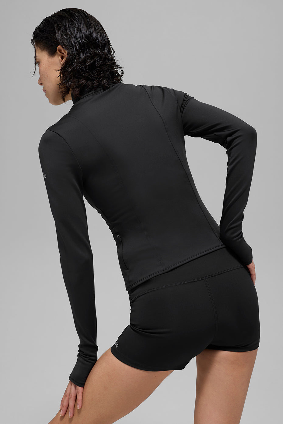 alo Airlift Winter Warm Radiant Full-Zip Jacket - Black