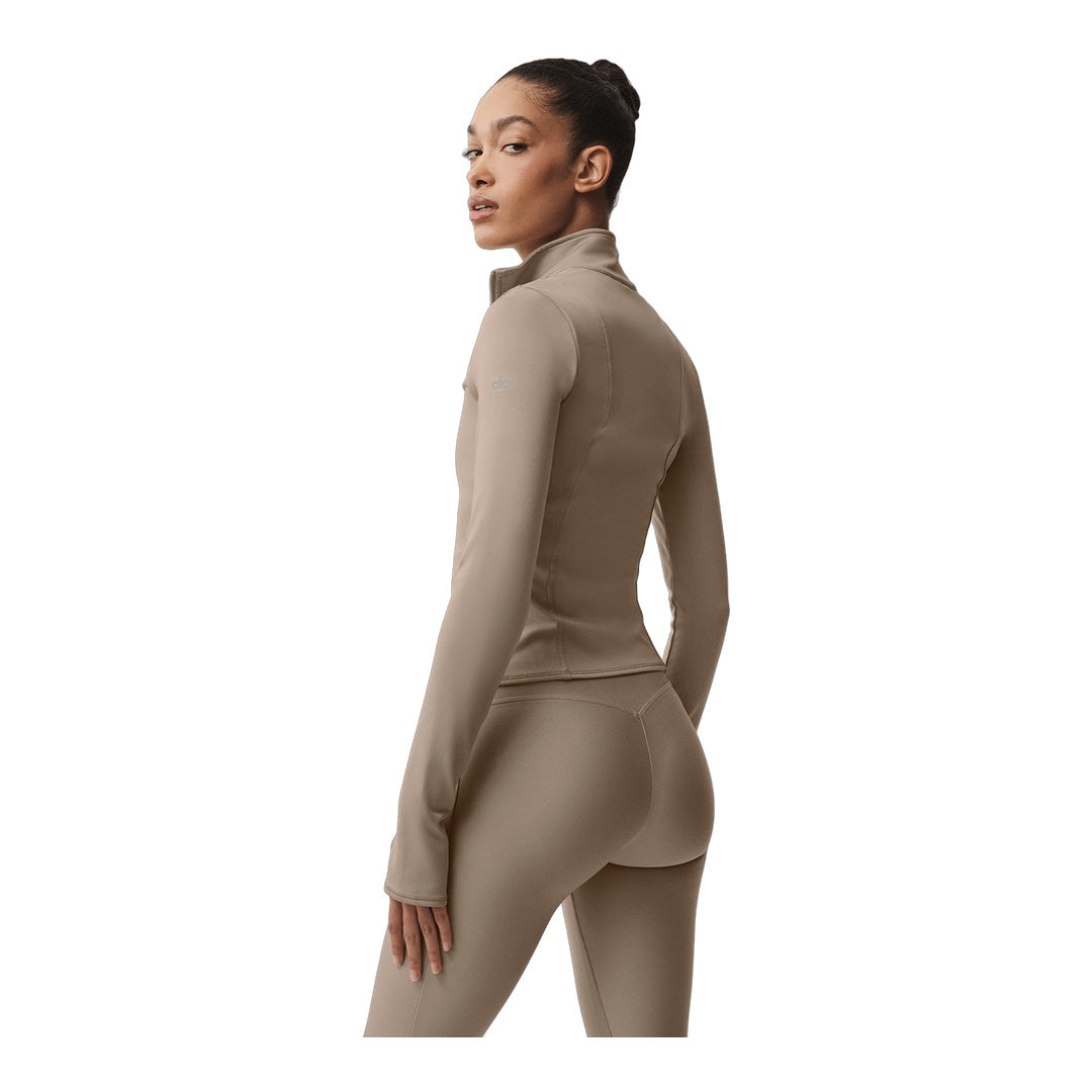 alo Airlift Winter Warm Radiant Full-Zip Jacket - Gravel