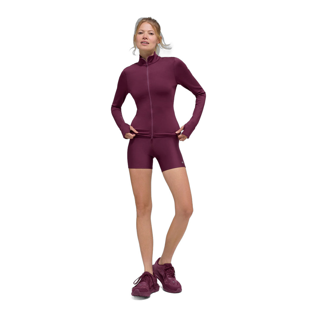 alo Airlift Winter Warm Radiant Full-Zip Jacket - Burgundy