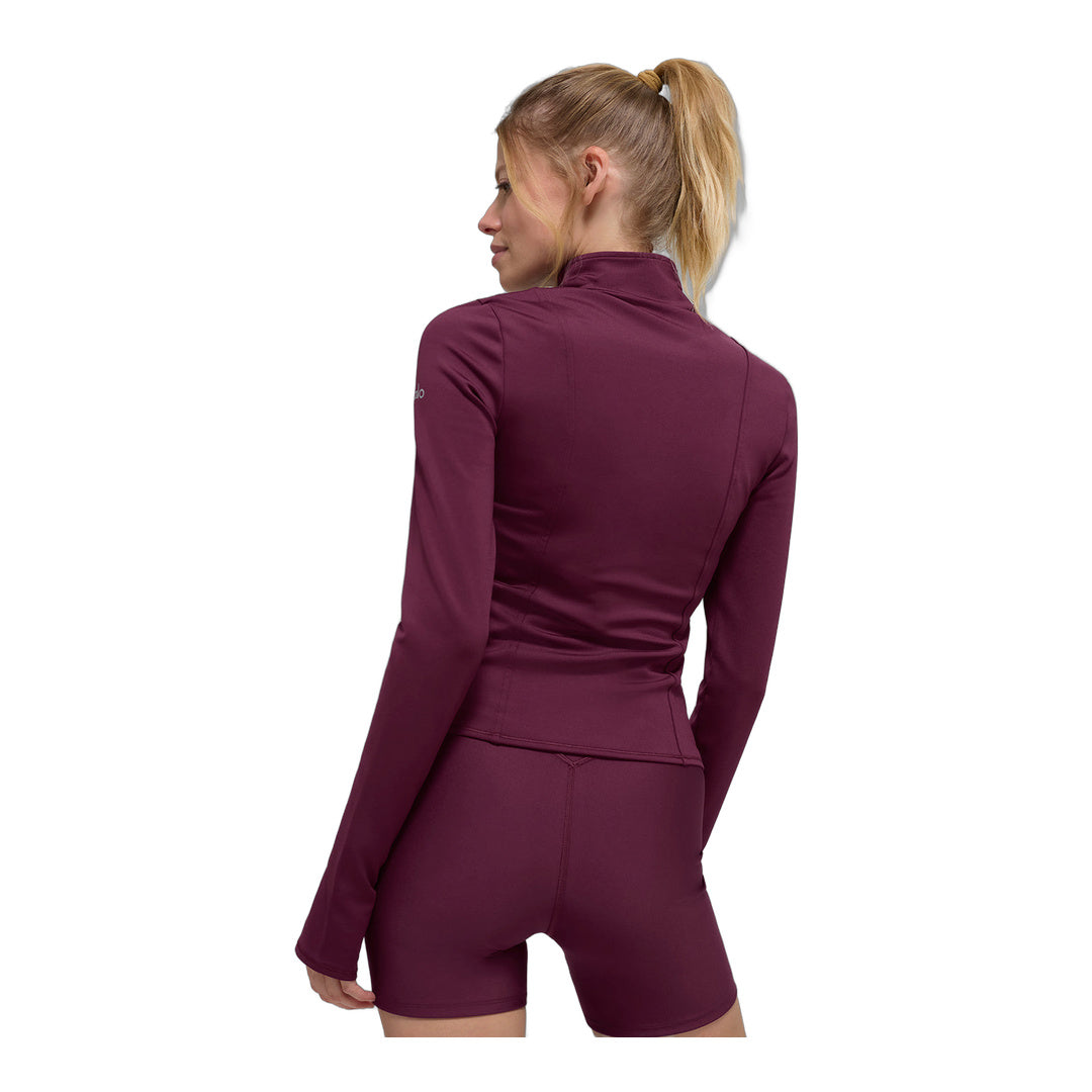 alo Airlift Winter Warm Radiant Full-Zip Jacket - Burgundy