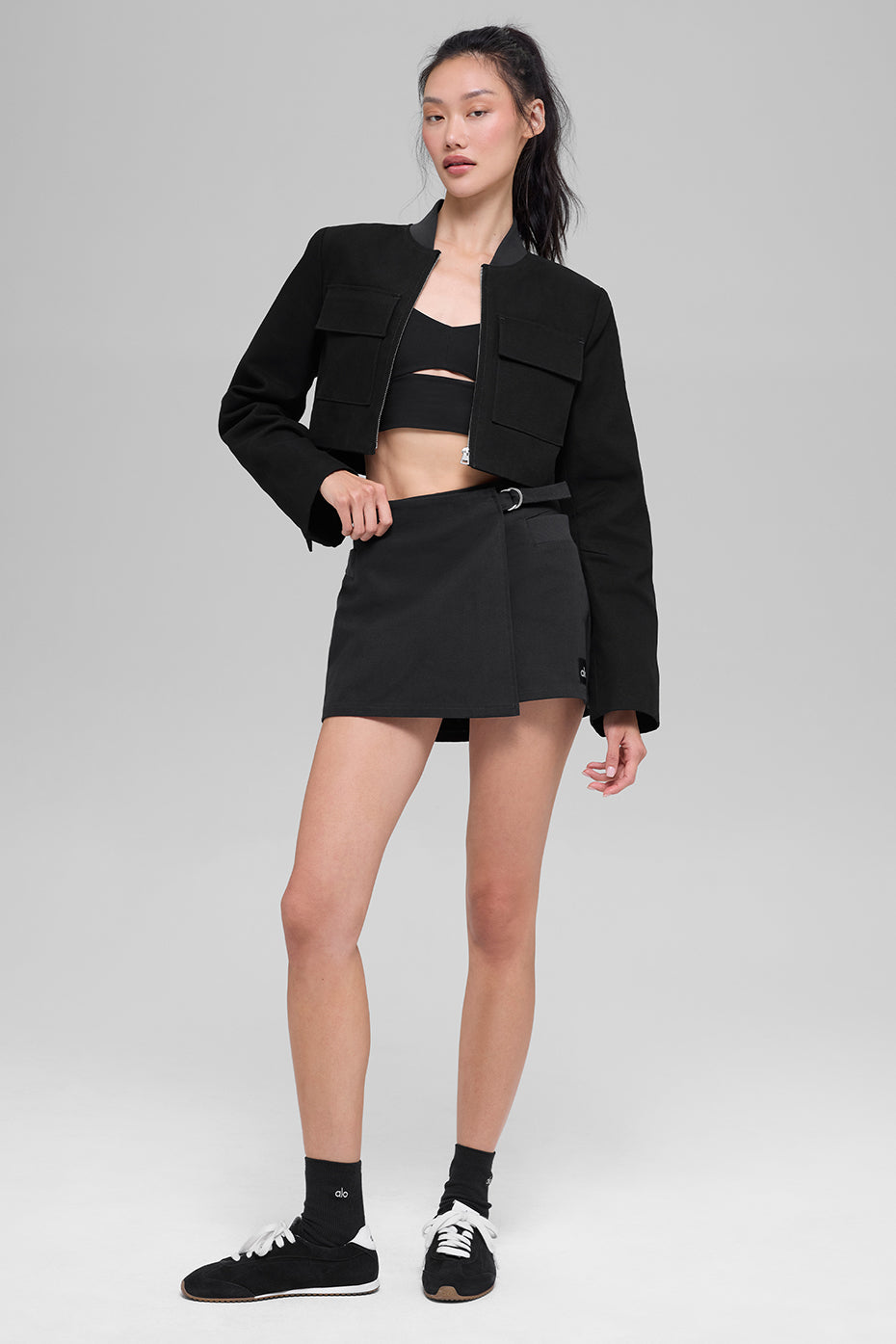 alo Cropped Main Character Jacket - Black
