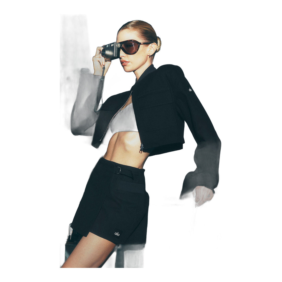 alo Cropped Main Character Jacket - Black