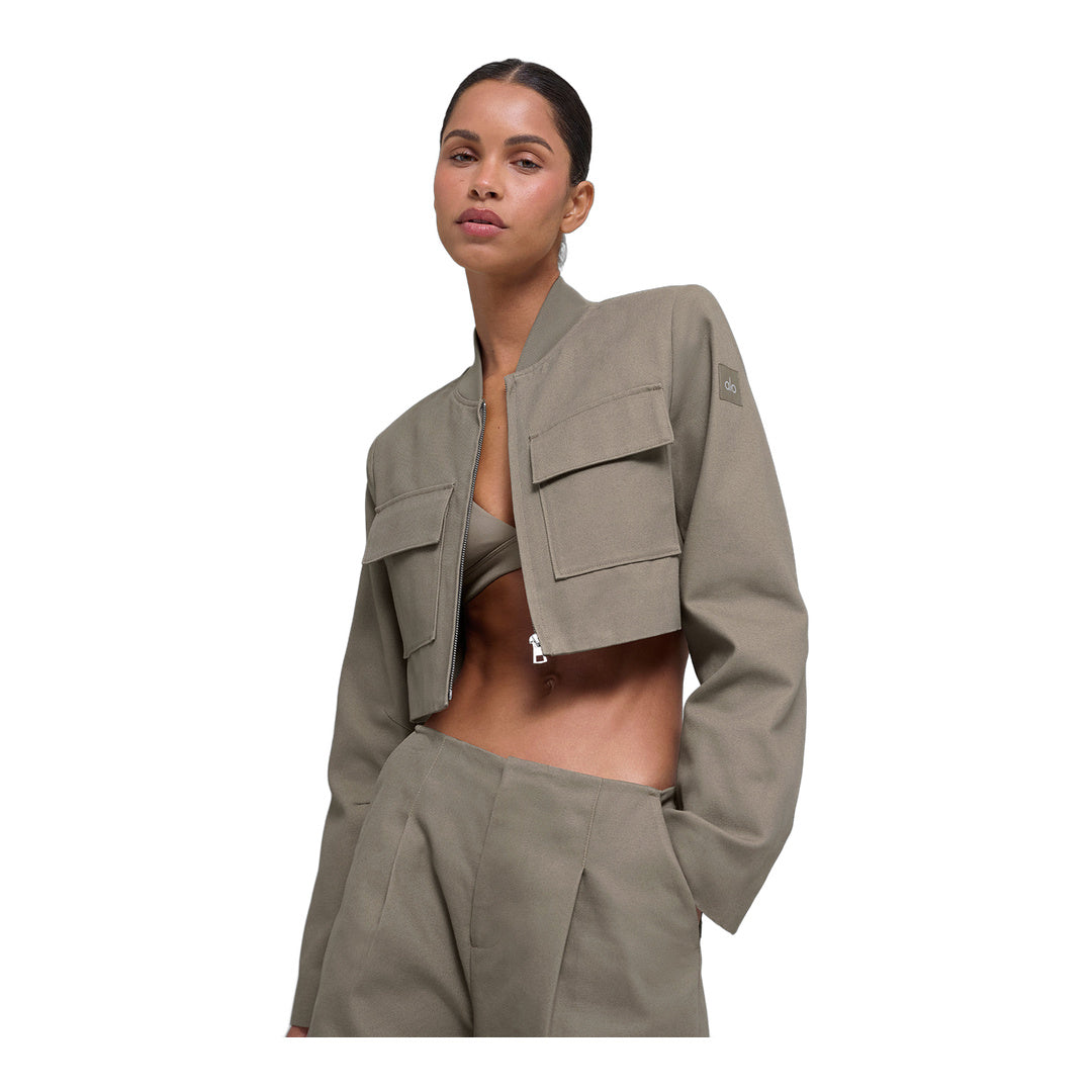 alo Cropped Main Character Jacket - Light Cocoa