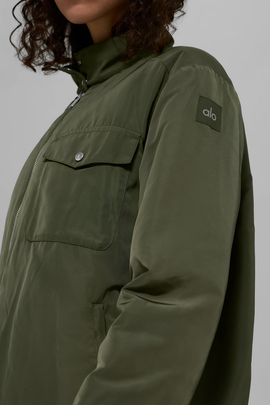 alo Work It Bomber - Green Olive