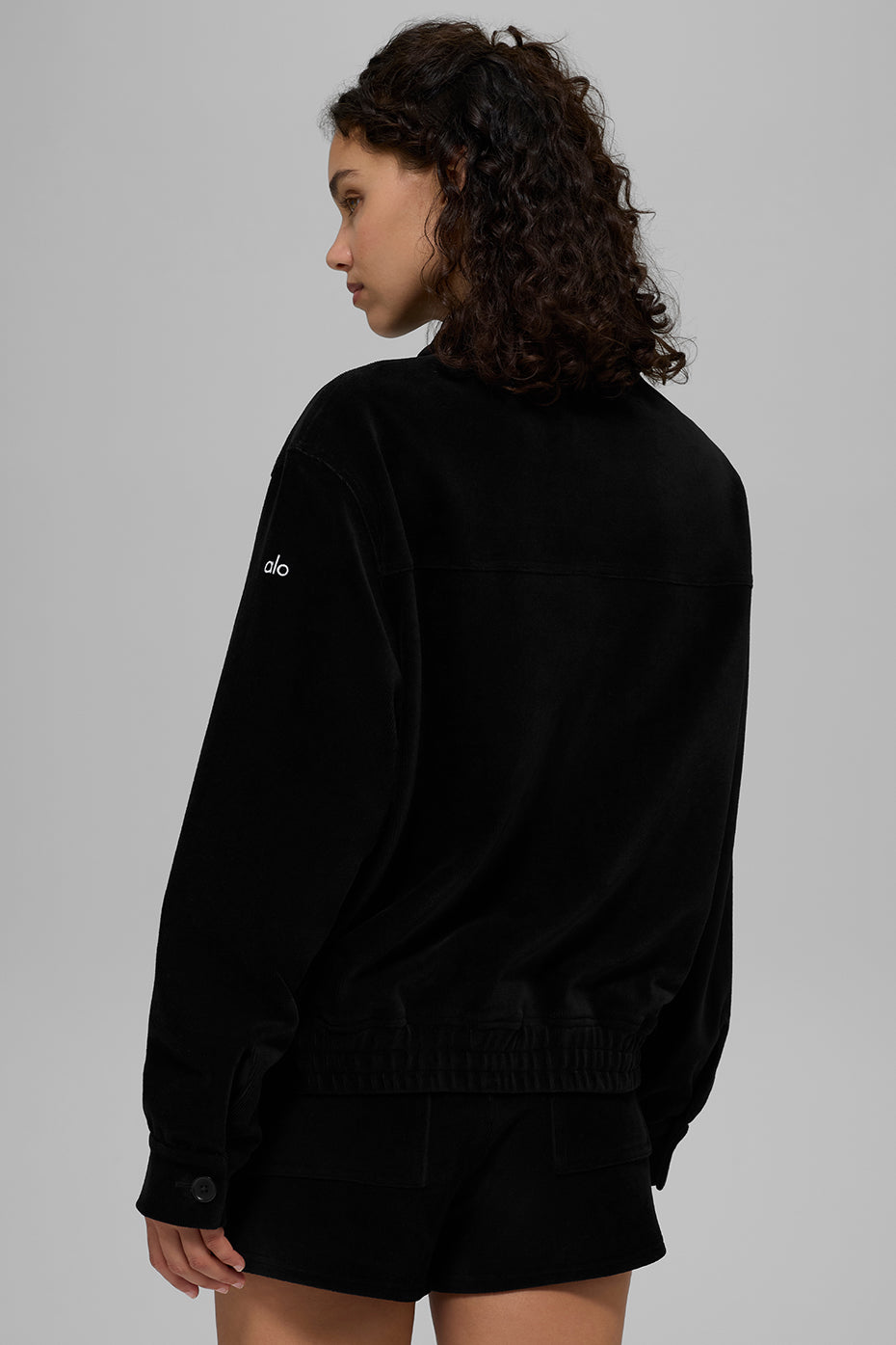 alo Micro Corduroy On Duty Jacket - Black