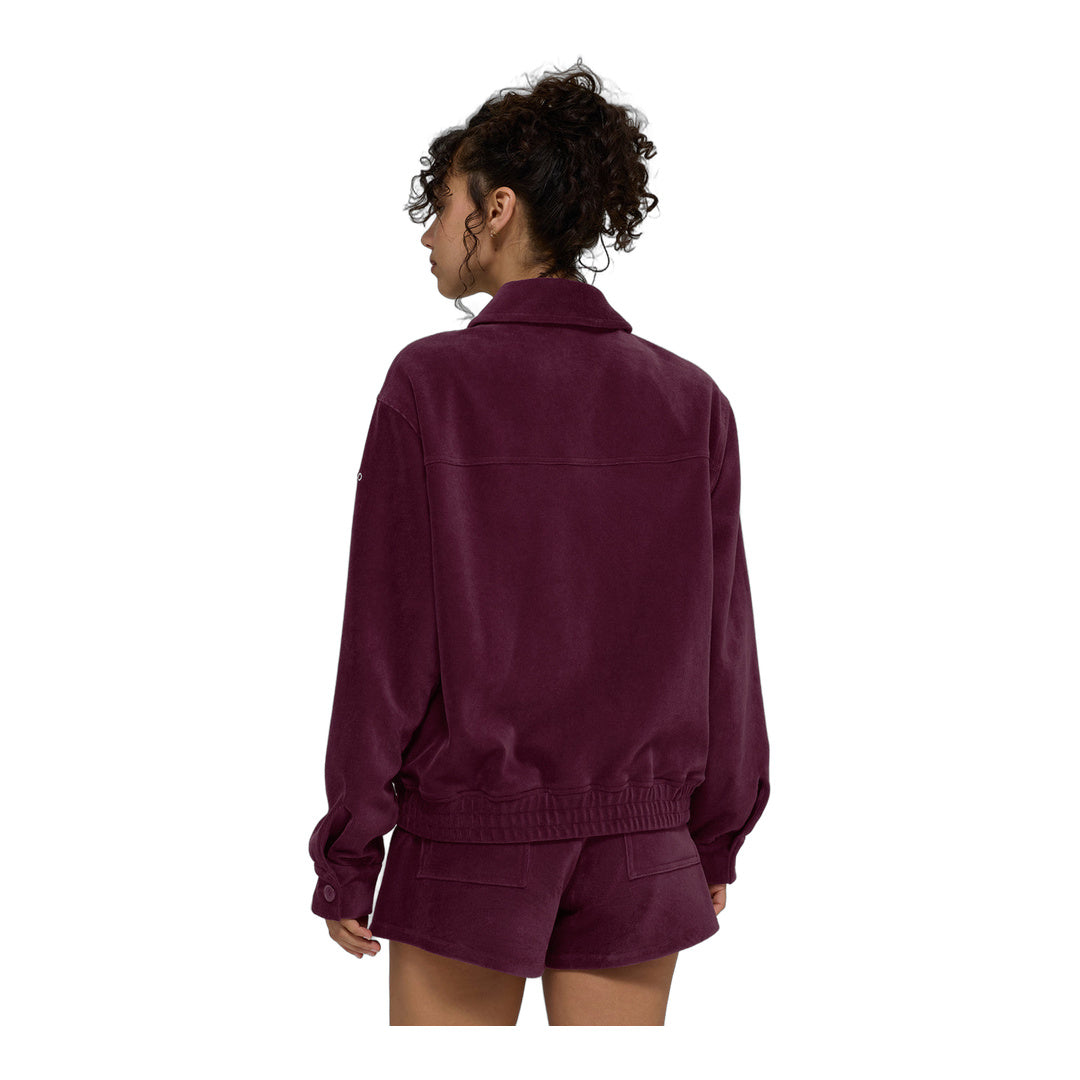 alo Micro Corduroy On Duty Jacket - Burgundy