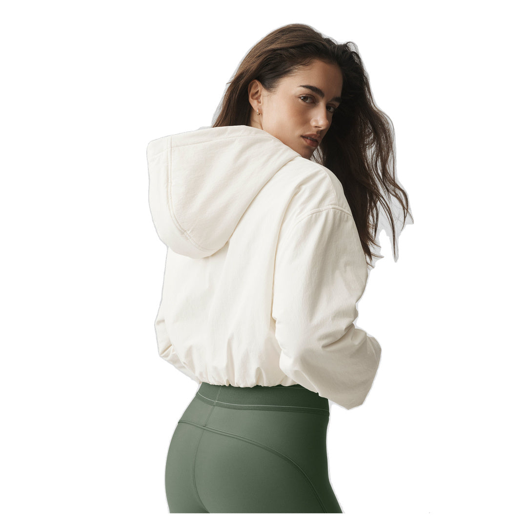 ALO Cropped Mountain Peak Full-Zip Hoodie - Ivory