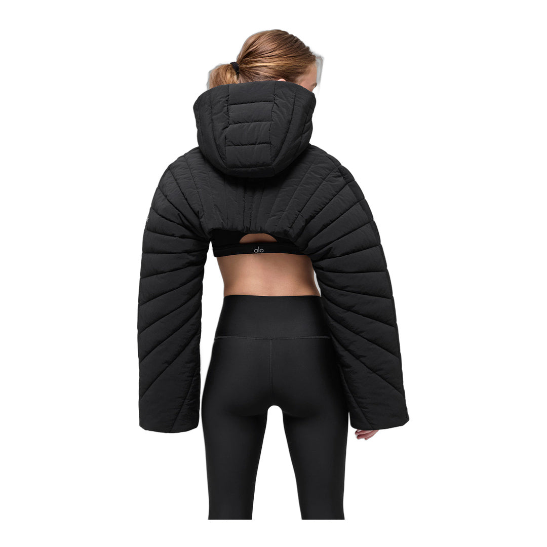 alo Quilted Starlight Puffer Shrug - Black